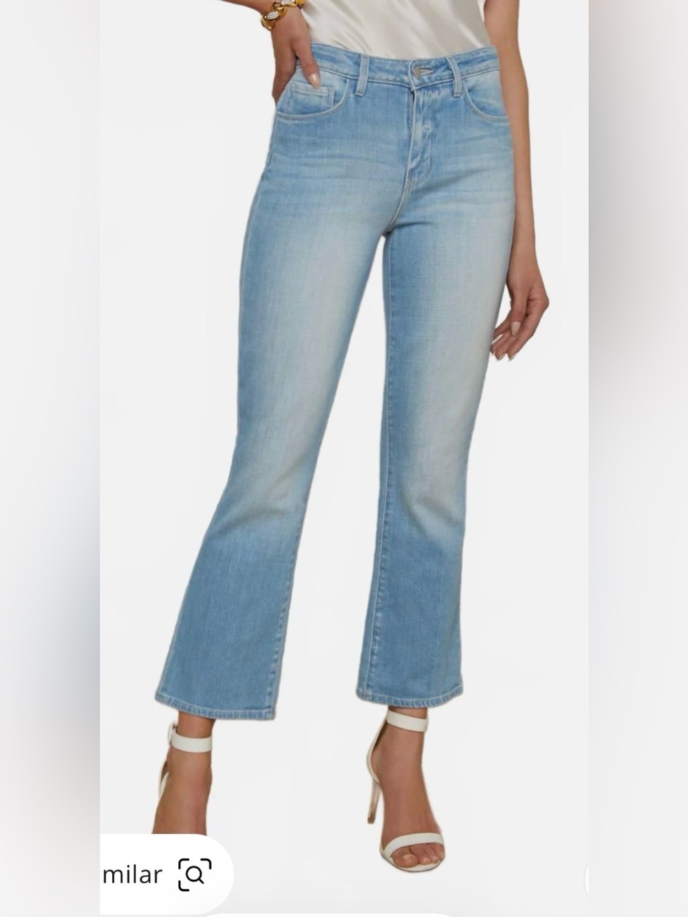 NWT L’Agence Tati High Waist Crop Micro Bootcut Jeans